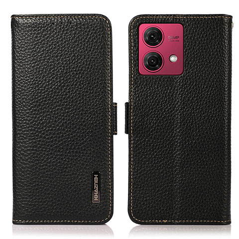 Funda de Cuero Cartera con Soporte Carcasa B03H para Motorola Moto G84 5G Negro