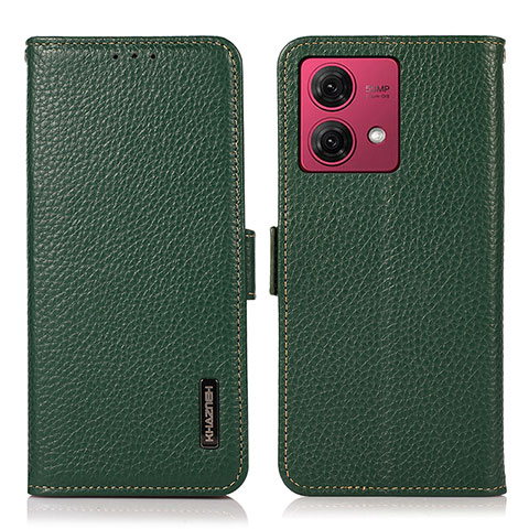 Funda de Cuero Cartera con Soporte Carcasa B03H para Motorola Moto G84 5G Verde