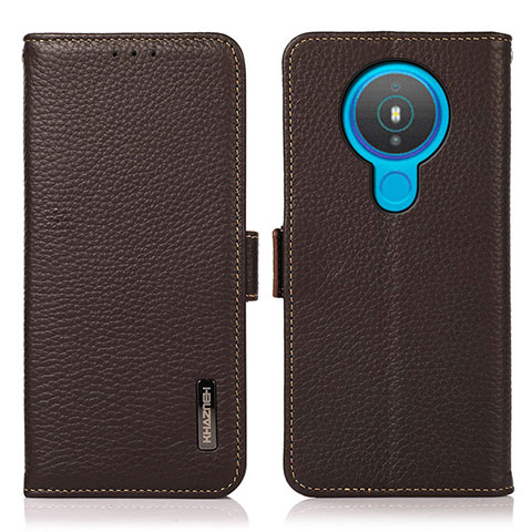 Funda de Cuero Cartera con Soporte Carcasa B03H para Nokia 1.4 Marron