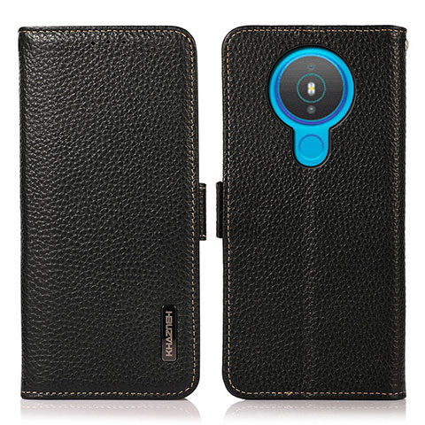 Funda de Cuero Cartera con Soporte Carcasa B03H para Nokia 1.4 Negro