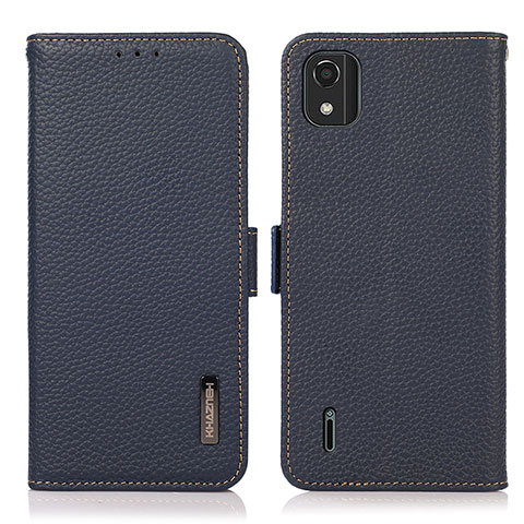 Funda de Cuero Cartera con Soporte Carcasa B03H para Nokia C2 2nd Edition Azul