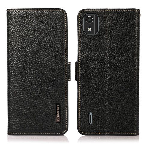 Funda de Cuero Cartera con Soporte Carcasa B03H para Nokia C2 2nd Edition Negro