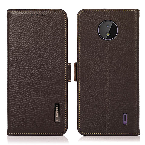 Funda de Cuero Cartera con Soporte Carcasa B03H para Nokia C20 Marron