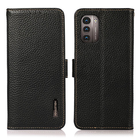 Funda de Cuero Cartera con Soporte Carcasa B03H para Nokia G21 Negro