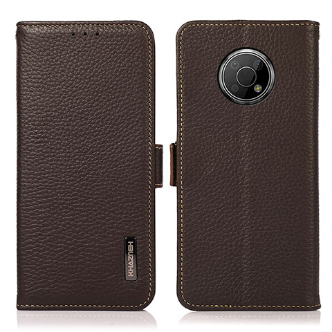 Funda de Cuero Cartera con Soporte Carcasa B03H para Nokia G300 5G Marron