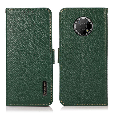 Funda de Cuero Cartera con Soporte Carcasa B03H para Nokia G300 5G Verde