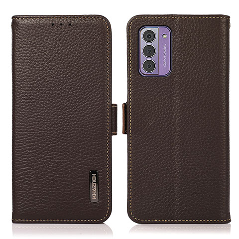 Funda de Cuero Cartera con Soporte Carcasa B03H para Nokia G42 5G Marron