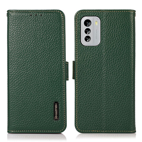 Funda de Cuero Cartera con Soporte Carcasa B03H para Nokia G60 5G Verde