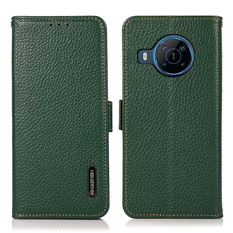 Funda de Cuero Cartera con Soporte Carcasa B03H para Nokia X100 5G Verde