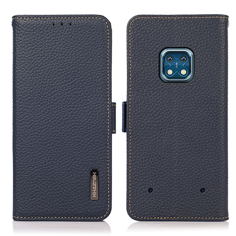 Funda de Cuero Cartera con Soporte Carcasa B03H para Nokia XR20 Azul