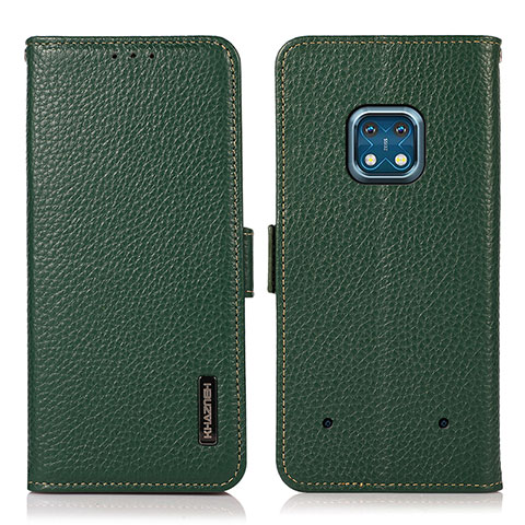 Funda de Cuero Cartera con Soporte Carcasa B03H para Nokia XR20 Verde