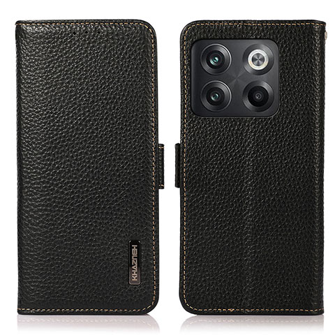 Funda de Cuero Cartera con Soporte Carcasa B03H para OnePlus 10T 5G Negro