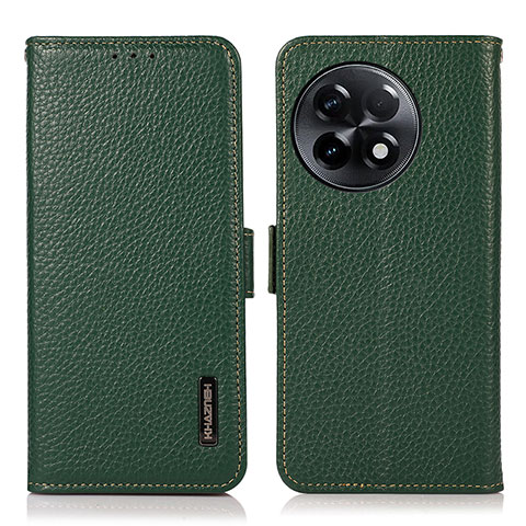 Funda de Cuero Cartera con Soporte Carcasa B03H para OnePlus Ace 2 Pro 5G Verde