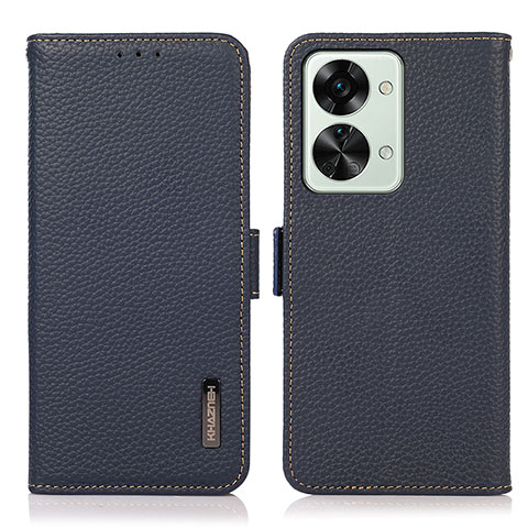 Funda de Cuero Cartera con Soporte Carcasa B03H para OnePlus Nord 2T 5G Azul