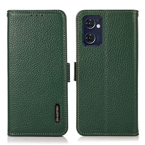 Funda de Cuero Cartera con Soporte Carcasa B03H para OnePlus Nord CE 2 5G Verde