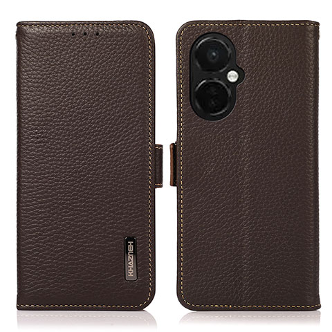 Funda de Cuero Cartera con Soporte Carcasa B03H para OnePlus Nord CE 3 5G Marron