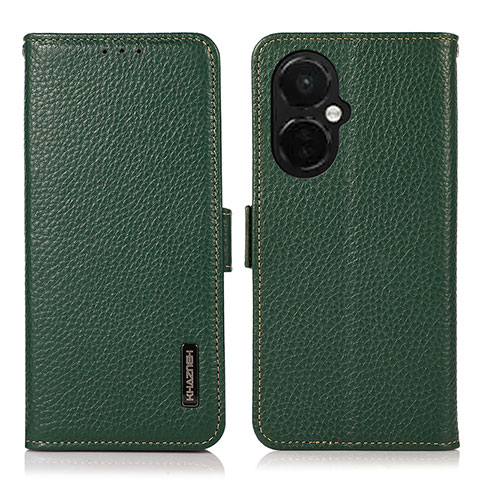 Funda de Cuero Cartera con Soporte Carcasa B03H para OnePlus Nord CE 3 5G Verde