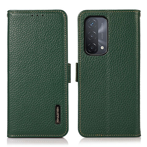 Funda de Cuero Cartera con Soporte Carcasa B03H para OnePlus Nord N200 5G Verde