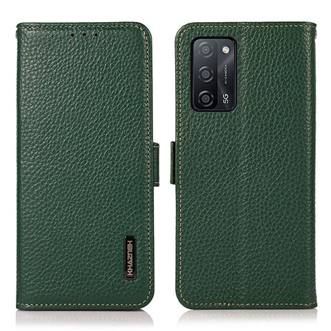 Funda de Cuero Cartera con Soporte Carcasa B03H para Oppo A53s 5G Verde