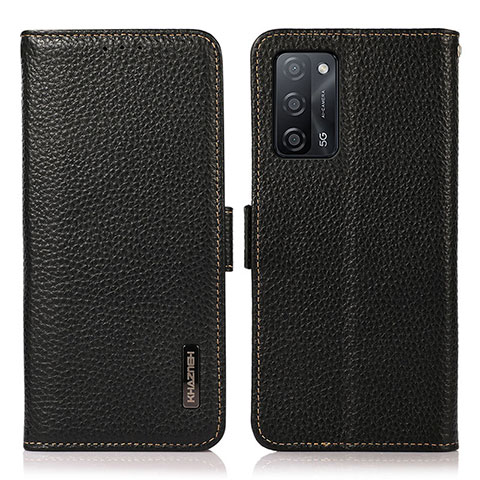 Funda de Cuero Cartera con Soporte Carcasa B03H para Oppo A56 5G Negro