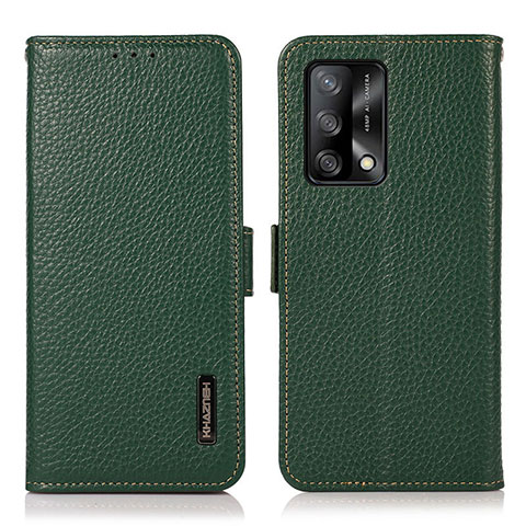 Funda de Cuero Cartera con Soporte Carcasa B03H para Oppo A95 4G Verde