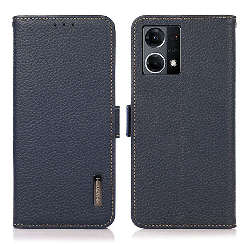 Funda de Cuero Cartera con Soporte Carcasa B03H para Oppo F21s Pro 4G Azul