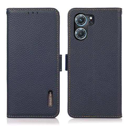 Funda de Cuero Cartera con Soporte Carcasa B03H para Oppo K10 5G Azul