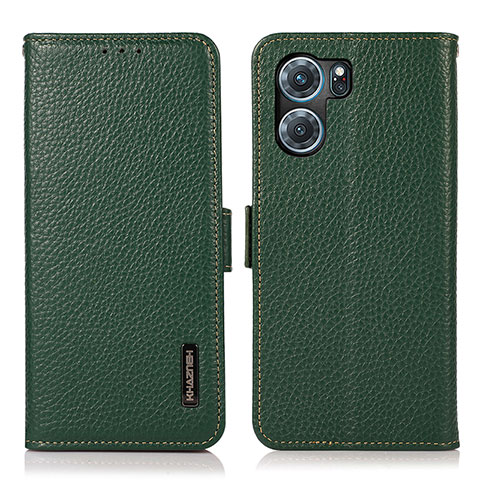 Funda de Cuero Cartera con Soporte Carcasa B03H para Oppo K10 5G Verde