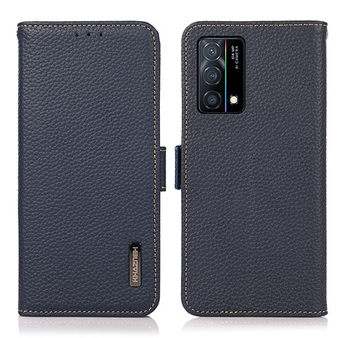 Funda de Cuero Cartera con Soporte Carcasa B03H para Oppo K9 5G Azul