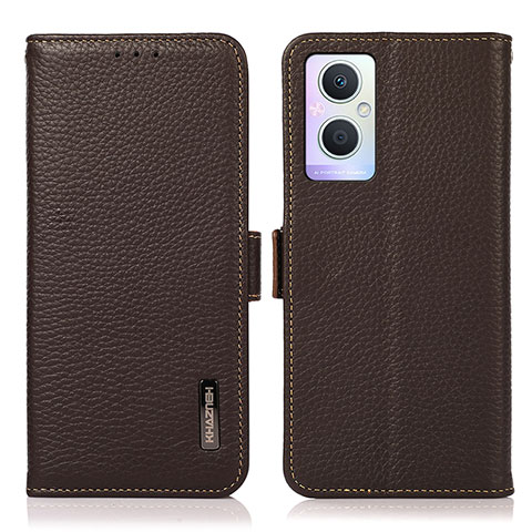 Funda de Cuero Cartera con Soporte Carcasa B03H para Oppo Reno8 Lite 5G Marron