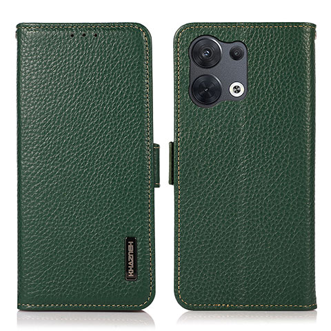 Funda de Cuero Cartera con Soporte Carcasa B03H para Oppo Reno8 Pro+ Plus 5G Verde