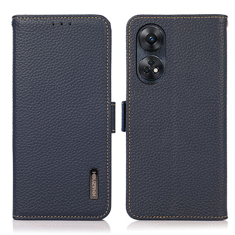 Funda de Cuero Cartera con Soporte Carcasa B03H para Oppo Reno8 T 4G Azul