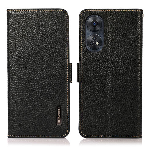 Funda de Cuero Cartera con Soporte Carcasa B03H para Oppo Reno8 T 4G Negro