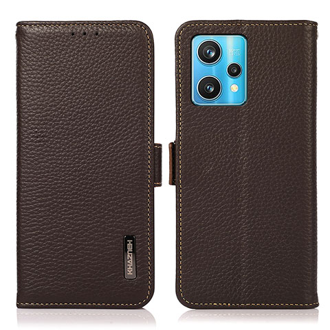 Funda de Cuero Cartera con Soporte Carcasa B03H para Realme 9 4G Marron