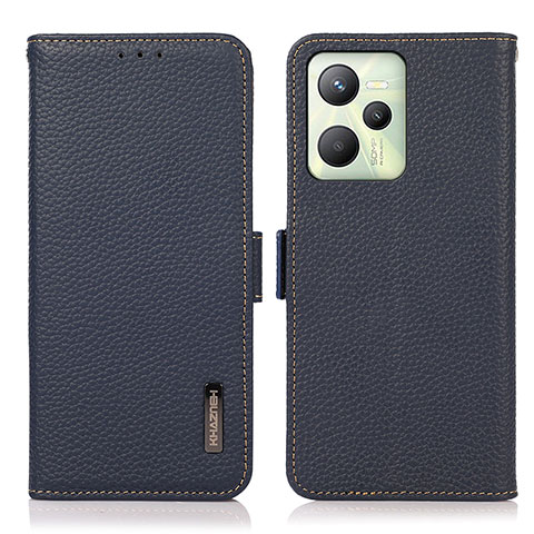 Funda de Cuero Cartera con Soporte Carcasa B03H para Realme C35 Azul