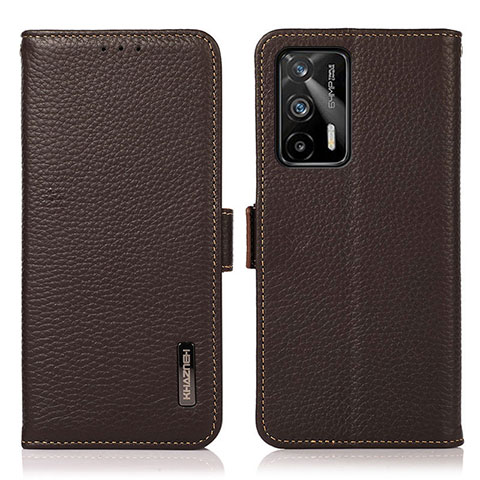 Funda de Cuero Cartera con Soporte Carcasa B03H para Realme GT Neo 2T 5G Marron