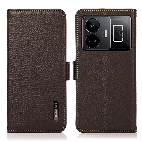 Funda de Cuero Cartera con Soporte Carcasa B03H para Realme GT Neo5 5G Marron