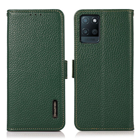 Funda de Cuero Cartera con Soporte Carcasa B03H para Realme V11 5G Verde