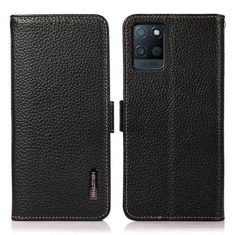 Funda de Cuero Cartera con Soporte Carcasa B03H para Realme V11s 5G Negro