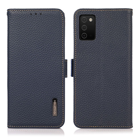 Funda de Cuero Cartera con Soporte Carcasa B03H para Samsung Galaxy A02s Azul