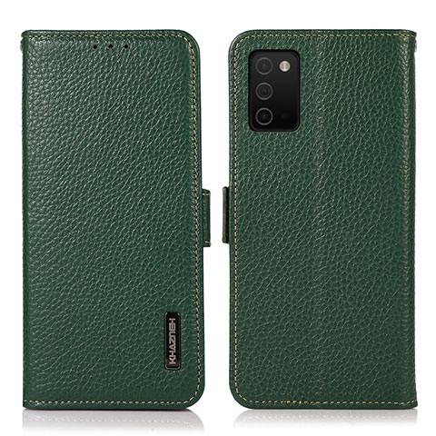 Funda de Cuero Cartera con Soporte Carcasa B03H para Samsung Galaxy A02s Verde