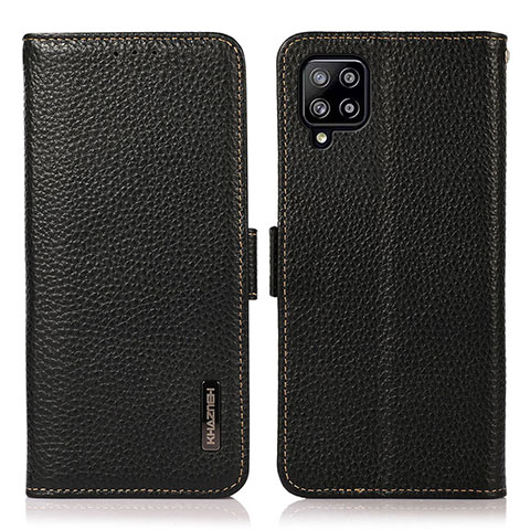 Funda de Cuero Cartera con Soporte Carcasa B03H para Samsung Galaxy A22 4G Negro