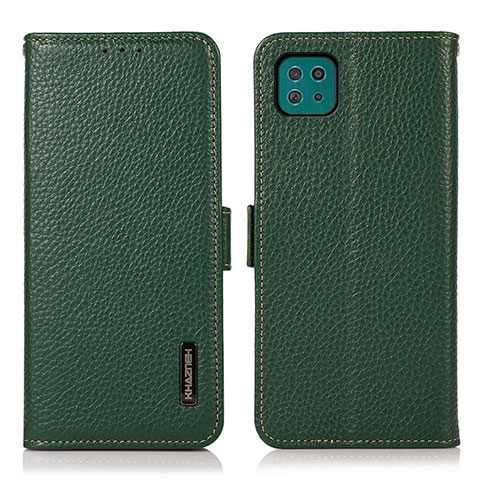 Funda de Cuero Cartera con Soporte Carcasa B03H para Samsung Galaxy A22 5G Verde