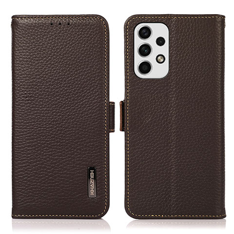 Funda de Cuero Cartera con Soporte Carcasa B03H para Samsung Galaxy A23 5G Marron