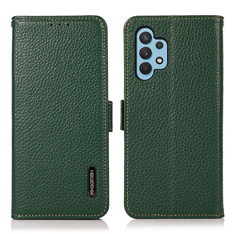 Funda de Cuero Cartera con Soporte Carcasa B03H para Samsung Galaxy A32 5G Verde