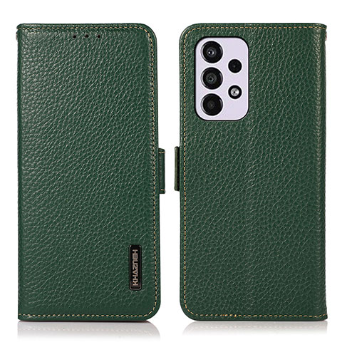 Funda de Cuero Cartera con Soporte Carcasa B03H para Samsung Galaxy A33 5G Verde