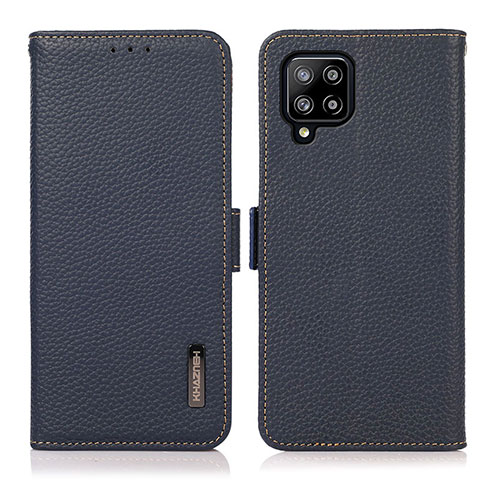 Funda de Cuero Cartera con Soporte Carcasa B03H para Samsung Galaxy A42 5G Azul