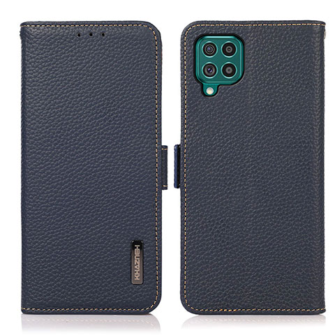 Funda de Cuero Cartera con Soporte Carcasa B03H para Samsung Galaxy F62 5G Azul