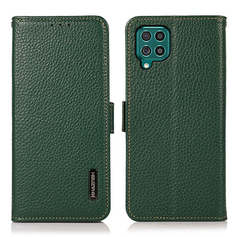 Funda de Cuero Cartera con Soporte Carcasa B03H para Samsung Galaxy F62 5G Verde