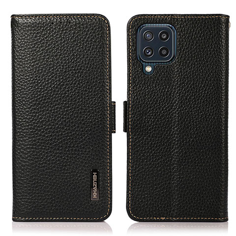 Funda de Cuero Cartera con Soporte Carcasa B03H para Samsung Galaxy M32 4G Negro